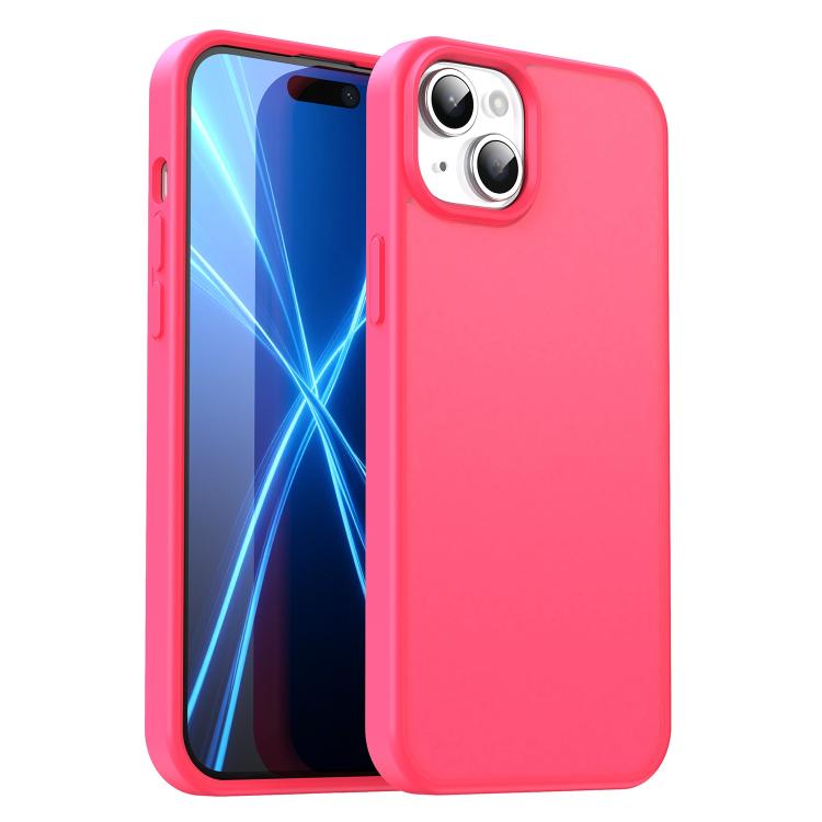 Custodia per telefono Fanying Series con foro per fotocamera di precisione, in PC ibrido TPU traslucido satinato, finitura ibrida TPU traslucida, ibrida in TPU., For iPhone 15, For iPhone 14 Plus