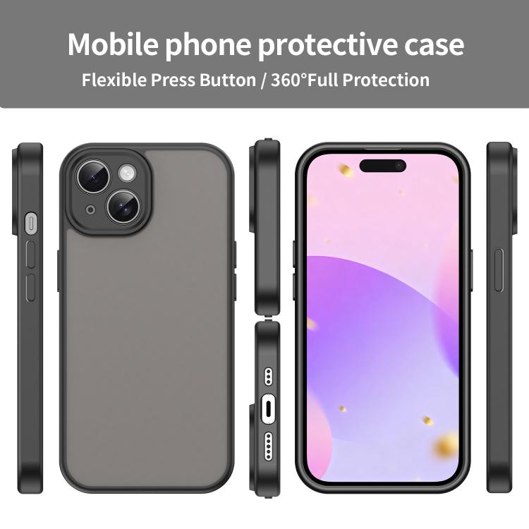 Custodia per telefono Fanying Series con foro per fotocamera di precisione, in PC ibrido TPU traslucido satinato, finitura ibrida TPU traslucida, ibrida in TPU., For iPhone 15, For iPhone 14 Plus
