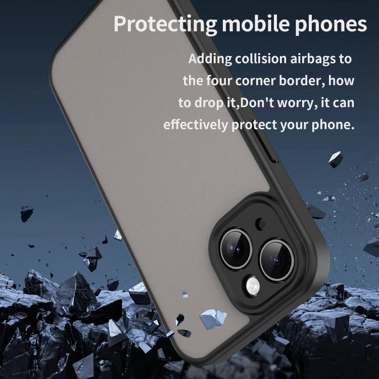 Custodia per telefono Fanying Series con foro per fotocamera di precisione, in PC ibrido TPU traslucido satinato, finitura ibrida TPU traslucida, ibrida in TPU., For iPhone 15, For iPhone 14 Plus