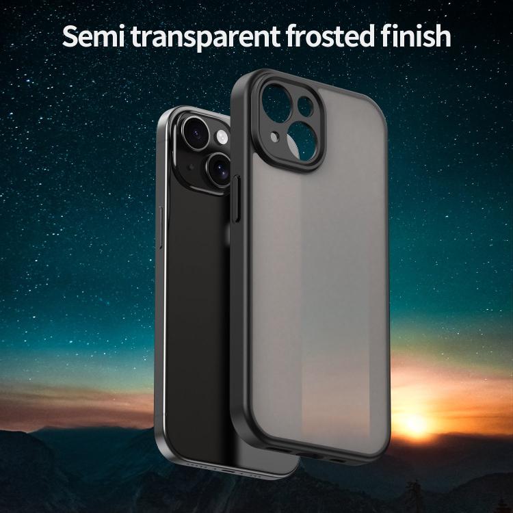 Custodia per telefono Fanying Series con foro per fotocamera di precisione, in PC ibrido TPU traslucido satinato, finitura ibrida TPU traslucida, ibrida in TPU., For iPhone 15, For iPhone 14 Plus
