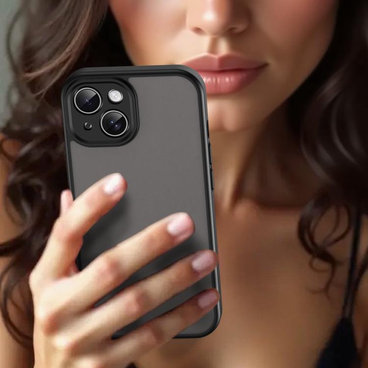 Custodia per telefono Fanying Series con foro per fotocamera di precisione, in PC ibrido TPU traslucido satinato, finitura ibrida TPU traslucida, ibrida in TPU., For iPhone 15, For iPhone 14 Plus