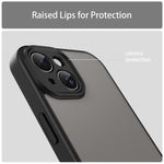 Custodia per telefono Fanying Series con foro per fotocamera di precisione, in PC ibrido TPU traslucido satinato, finitura ibrida TPU traslucida, ibrida in TPU., For iPhone 15, For iPhone 14 Plus