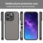 Custodia per telefono Fanying Series con foro per fotocamera di precisione, in PC ibrido TPU traslucido satinato, finitura ibrida TPU traslucida, ibrida in TPU., For iPhone 15 Pro, For iPhone 15 Plus