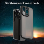 Custodia per telefono Fanying Series con foro per fotocamera di precisione, in PC ibrido TPU traslucido satinato, finitura ibrida TPU traslucida, ibrida in TPU., For iPhone 15 Pro, For iPhone 15 Plus
