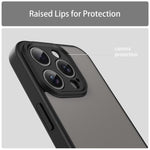 Custodia per telefono Fanying Series con foro per fotocamera di precisione, in PC ibrido TPU traslucido satinato, finitura ibrida TPU traslucida, ibrida in TPU., For iPhone 15 Pro, For iPhone 15 Plus
