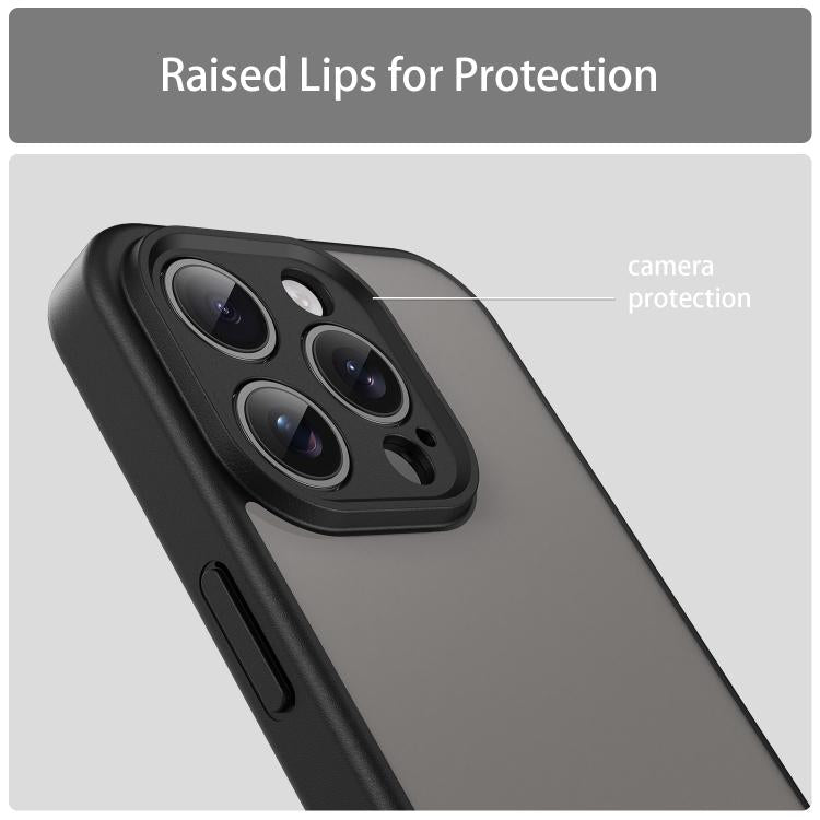Custodia per telefono Fanying Series con foro per fotocamera di precisione, in PC ibrido TPU traslucido satinato, finitura ibrida TPU traslucida, ibrida in TPU., For iPhone 15 Pro, For iPhone 15 Plus