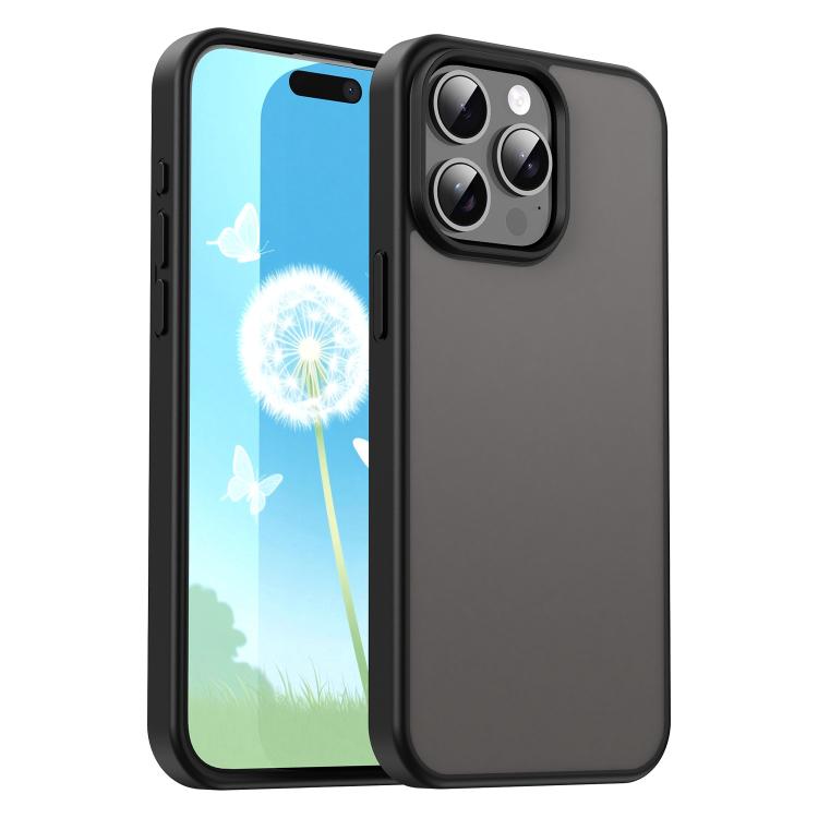 Custodia per telefono Fanying Series con foro per fotocamera di precisione, in PC ibrido TPU traslucido satinato, finitura ibrida TPU traslucida, ibrida in TPU., For iPhone 16, For iPhone 15 Pro Max
