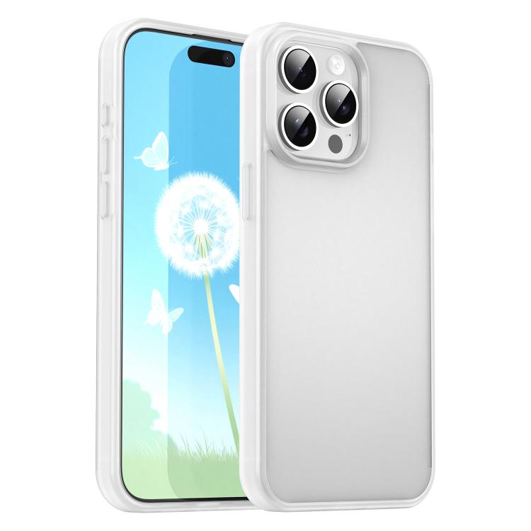 Custodia per telefono Fanying Series con foro per fotocamera di precisione, in PC ibrido TPU traslucido satinato, finitura ibrida TPU traslucida, ibrida in TPU., For iPhone 16, For iPhone 15 Pro Max