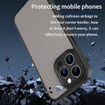 Custodia per telefono Fanying Series con foro per fotocamera di precisione, in PC ibrido TPU traslucido satinato, finitura ibrida TPU traslucida, ibrida in TPU., For iPhone 13 Pro, For iPhone 13