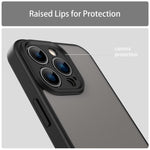 Custodia per telefono Fanying Series con foro per fotocamera di precisione, in PC ibrido TPU traslucido satinato, finitura ibrida TPU traslucida, ibrida in TPU., For iPhone 13 Pro, For iPhone 13