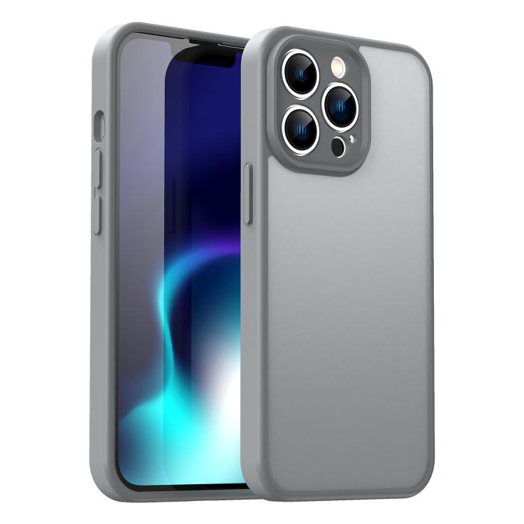 Custodia per telefono Fanying Series con foro per fotocamera di precisione, in PC ibrido TPU traslucido satinato, finitura ibrida TPU traslucida, ibrida in TPU., For iPhone 13 Pro, For iPhone 13