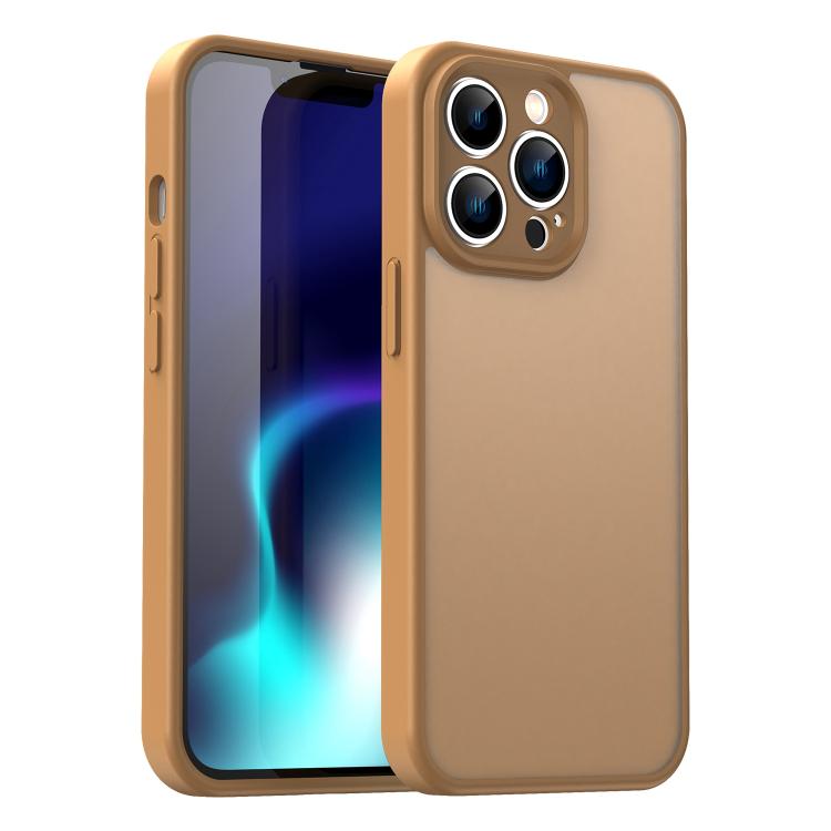Custodia per telefono Fanying Series con foro per fotocamera di precisione, in PC ibrido TPU traslucido satinato, finitura ibrida TPU traslucida, ibrida in TPU., For iPhone 13 Pro, For iPhone 13