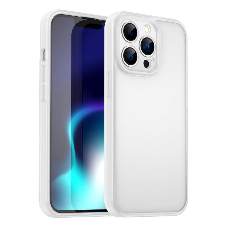 Custodia per telefono Fanying Series con foro per fotocamera di precisione, in PC ibrido TPU traslucido satinato, finitura ibrida TPU traslucida, ibrida in TPU., For iPhone 13 Pro, For iPhone 13