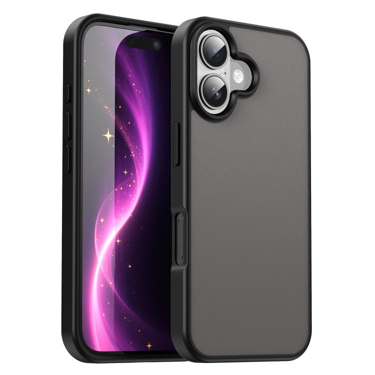 Custodia per telefono Fanying Series con foro per fotocamera di precisione, in PC ibrido TPU traslucido satinato, finitura ibrida TPU traslucida, ibrida in TPU., For iPhone 16, For iPhone 15 Pro Max