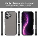 Custodia per telefono Fanying Series con foro per fotocamera di precisione, in PC ibrido TPU traslucido satinato, finitura ibrida TPU traslucida, ibrida in TPU., For iPhone 16, For iPhone 15 Pro Max