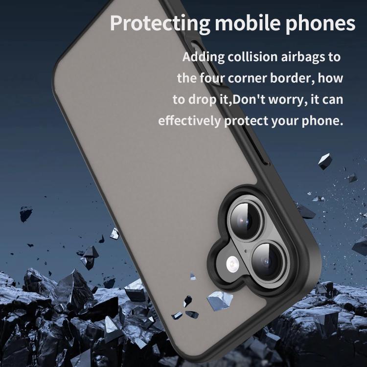 Custodia per telefono Fanying Series con foro per fotocamera di precisione, in PC ibrido TPU traslucido satinato, finitura ibrida TPU traslucida, ibrida in TPU., For iPhone 16, For iPhone 15 Pro Max