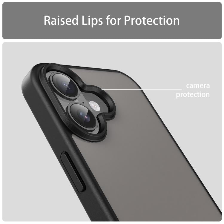 Custodia per telefono Fanying Series con foro per fotocamera di precisione, in PC ibrido TPU traslucido satinato, finitura ibrida TPU traslucida, ibrida in TPU., For iPhone 16, For iPhone 15 Pro Max