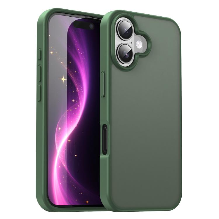 Custodia per telefono Fanying Series con foro per fotocamera di precisione, in PC ibrido TPU traslucido satinato, finitura ibrida TPU traslucida, ibrida in TPU., For iPhone 16, For iPhone 15 Pro Max