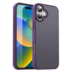Custodia per telefono Fanying Series con foro per fotocamera di precisione, in PC ibrido TPU traslucido satinato, finitura ibrida TPU traslucida, ibrida in TPU., For iPhone 16 Pro, For iPhone 16 Plus