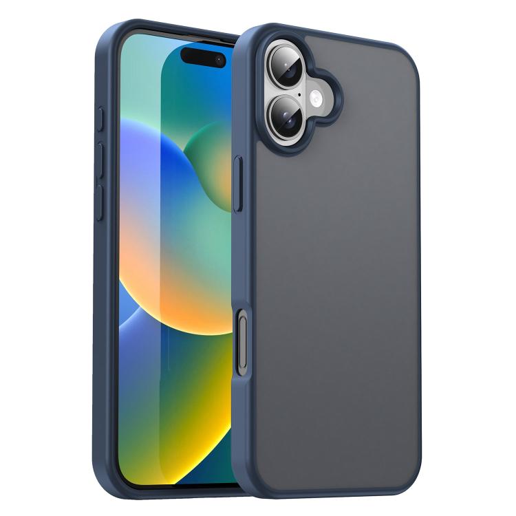 Custodia per telefono Fanying Series con foro per fotocamera di precisione, in PC ibrido TPU traslucido satinato, finitura ibrida TPU traslucida, ibrida in TPU., For iPhone 16 Pro, For iPhone 16 Plus