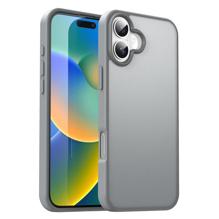 Custodia per telefono Fanying Series con foro per fotocamera di precisione, in PC ibrido TPU traslucido satinato, finitura ibrida TPU traslucida, ibrida in TPU., For iPhone 16 Pro, For iPhone 16 Plus