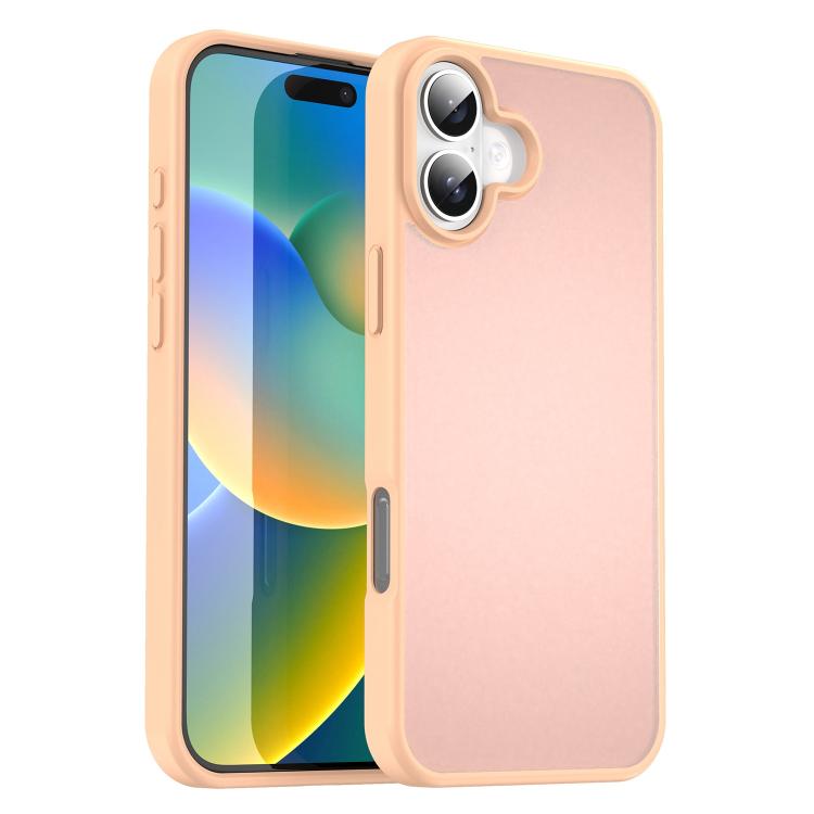 Custodia per telefono Fanying Series con foro per fotocamera di precisione, in PC ibrido TPU traslucido satinato, finitura ibrida TPU traslucida, ibrida in TPU., For iPhone 16 Pro, For iPhone 16 Plus