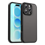 Custodia per telefono Fanying Series con foro per fotocamera di precisione, in PC ibrido TPU traslucido satinato, finitura ibrida TPU traslucida, ibrida in TPU., For iPhone 16 Pro, For iPhone 16 Plus