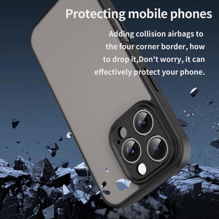 Custodia per telefono Fanying Series con foro per fotocamera di precisione, in PC ibrido TPU traslucido satinato, finitura ibrida TPU traslucida, ibrida in TPU., For iPhone 16 Pro, For iPhone 16 Plus
