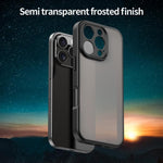 Custodia per telefono Fanying Series con foro per fotocamera di precisione, in PC ibrido TPU traslucido satinato, finitura ibrida TPU traslucida, ibrida in TPU., For iPhone 16 Pro, For iPhone 16 Plus