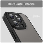 Custodia per telefono Fanying Series con foro per fotocamera di precisione, in PC ibrido TPU traslucido satinato, finitura ibrida TPU traslucida, ibrida in TPU., For iPhone 16 Pro, For iPhone 16 Plus