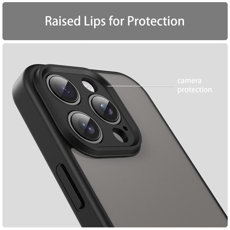 Custodia per telefono Fanying Series con foro per fotocamera di precisione, in PC ibrido TPU traslucido satinato, finitura ibrida TPU traslucida, ibrida in TPU., For iPhone 16 Pro, For iPhone 16 Plus