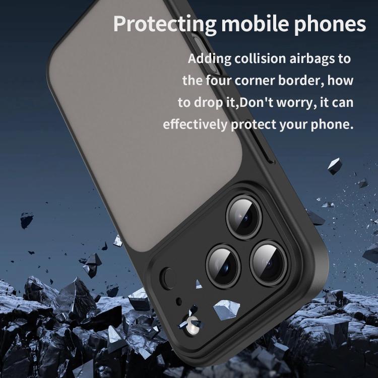Custodia per telefono Fanying Series con foro per fotocamera di precisione, in PC ibrido TPU traslucido satinato, finitura ibrida TPU traslucida, ibrida in TPU., For iPhone 17 Pro, For iPhone 17