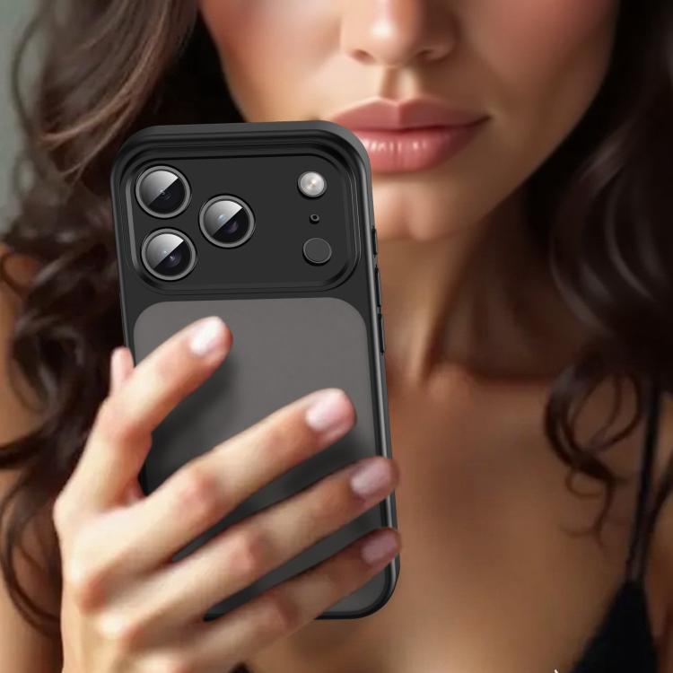 Custodia per telefono Fanying Series con foro per fotocamera di precisione, in PC ibrido TPU traslucido satinato, finitura ibrida TPU traslucida, ibrida in TPU., For iPhone 17 Pro, For iPhone 17