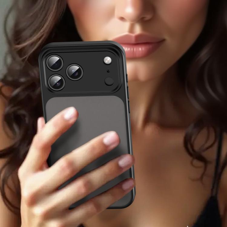 Custodia per telefono Fanying Series con foro per fotocamera di precisione, in PC ibrido TPU traslucido satinato, finitura ibrida TPU traslucida, ibrida in TPU., For iPhone 18 Pro, For iPhone 18 Pro Max