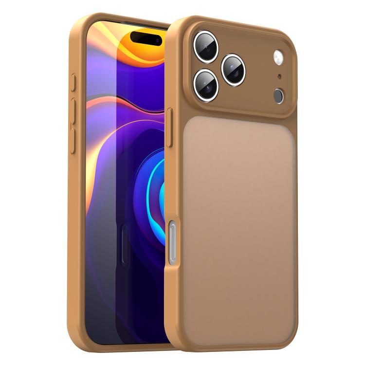 Custodia per telefono Fanying Series con foro per fotocamera di precisione, in PC ibrido TPU traslucido satinato, finitura ibrida TPU traslucida, ibrida in TPU., For iPhone 18 Pro, For iPhone 18 Pro Max