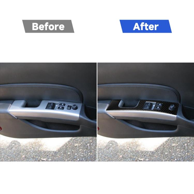 Adesivo decorativo per ascensore in fibra di carbonio per auto per Nissan 350z 2006-2009, guida a sinistra, Glass Lift, Left Drive
