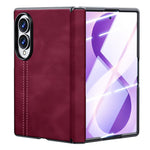 Custodia protettiva per telefono con cerniera e texture effetto pelle di pecora, For Galaxy Z Fold8 5G