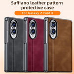 Custodia protettiva per telefono con cerniera e texture effetto pelle di pecora, For Galaxy Z Fold8 5G
