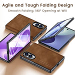Custodia protettiva per telefono con cerniera e texture effetto pelle di pecora, For Galaxy Z Fold8 5G