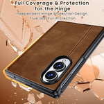 Custodia protettiva per telefono con cerniera e texture effetto pelle di pecora, For Galaxy Z Fold8 5G