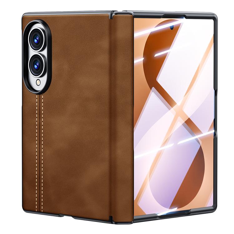 Custodia protettiva per telefono con cerniera e texture effetto pelle di pecora, For Galaxy Z Fold8 5G