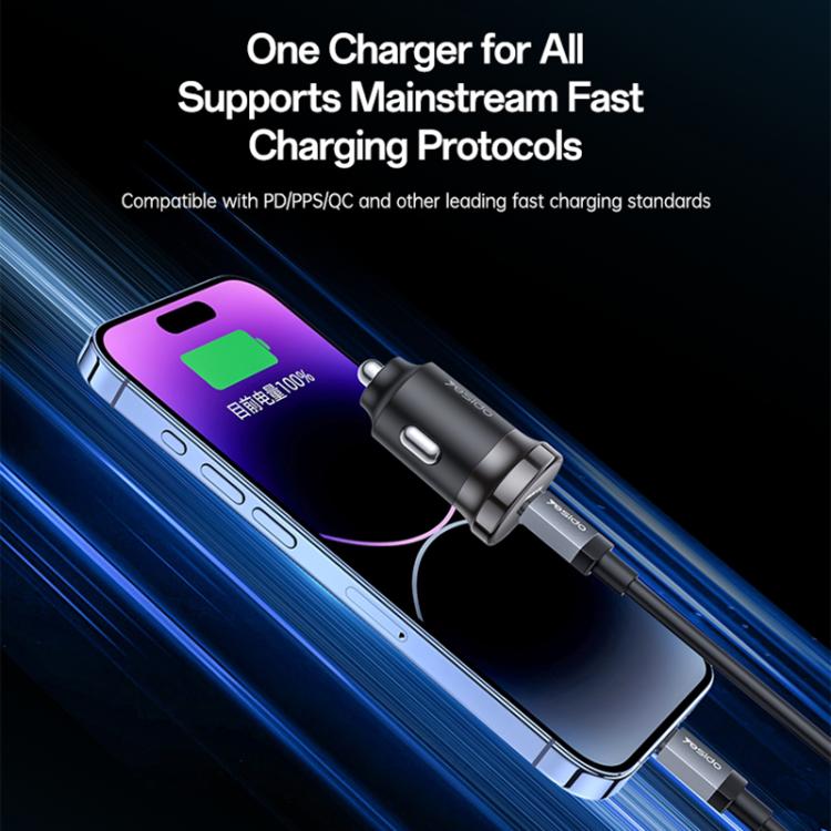Caricabatterie da auto mini Yesido Y74 PD30W con porta USB-C/Type-C singola., Y74