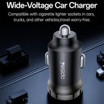 Caricabatterie da auto mini Yesido Y74 PD30W con porta USB-C/Type-C singola., Y74