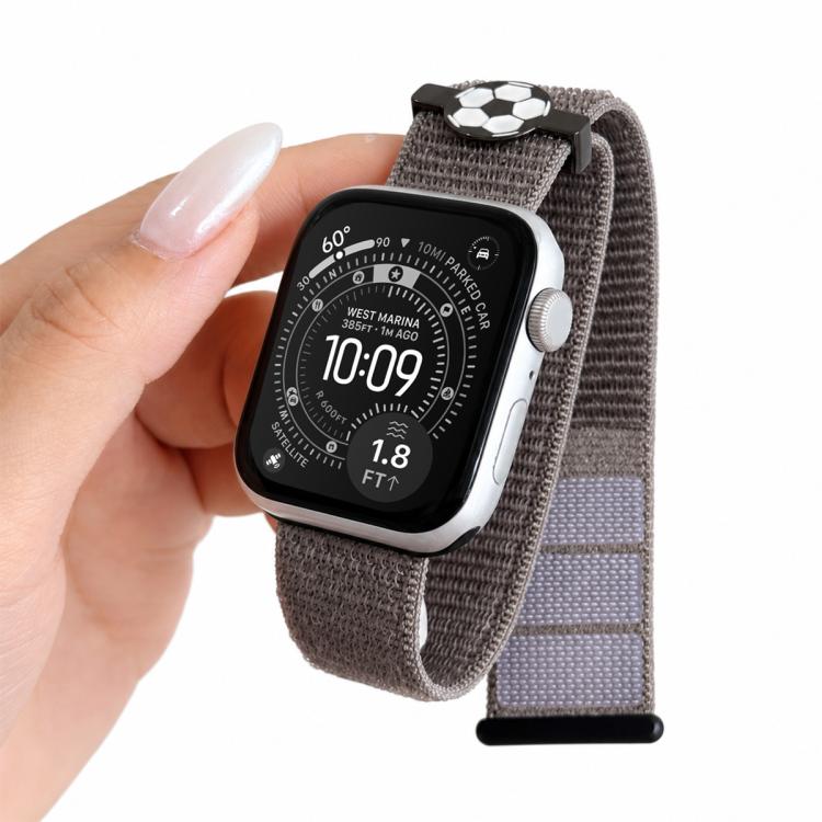Cinturino per orologio da calcio in nylon con chiusura a strappo, For Apple Watch 46mm / 49mm / 45mm / 44mm, For Apple Watch 42mm / 41mm / 40mm / 38mm