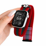 Cinturino per orologio da calcio in nylon con chiusura a strappo, For Apple Watch 46mm / 49mm / 45mm / 44mm, For Apple Watch 42mm / 41mm / 40mm / 38mm