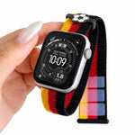 Cinturino per orologio da calcio in nylon con chiusura a strappo, For Apple Watch 46mm / 49mm / 45mm / 44mm, For Apple Watch 42mm / 41mm / 40mm / 38mm