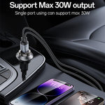 Caricabatterie da auto Yesido Y72 da 30 W con doppia porta USB-A e Type-C e cavo da Type-C a Type-C., Y72