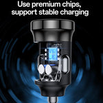 Caricabatterie da auto Yesido Y73 da 30 W con doppia porta USB-A Type-C e cavo da Type-C a 8 pin., Y73