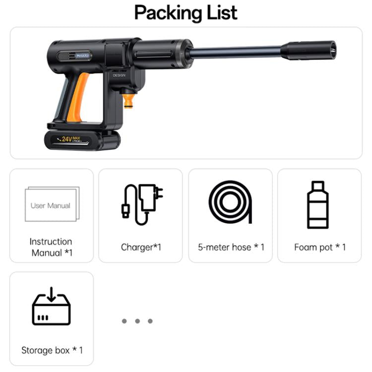 Idropulitrice portatile senza fili Yesido VC18 ad alta pressione per auto