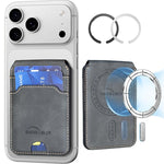 Borsa porta carte in pelle magnetica RFID verticale con cerniera in metallo BFK41